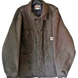 Vintage Work King Canvas Heavy Weight Utility Work Jacket Brown XL